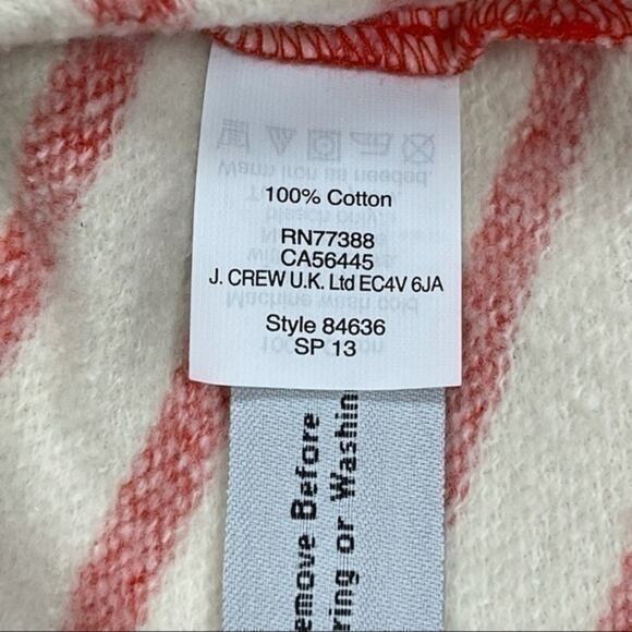 J Crew Orange Coastal Striped Coastal Grandma Nautical Top NWOT Size M - Picture 8 of 10